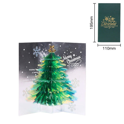 Exquisite 3D Tree Pop-Up Christmas Holiday Greeting Card