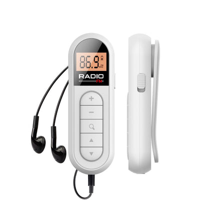 Rechargeable Mini FM Radio Portable Clip On Design for Racing Tour Guide Outdoor Use