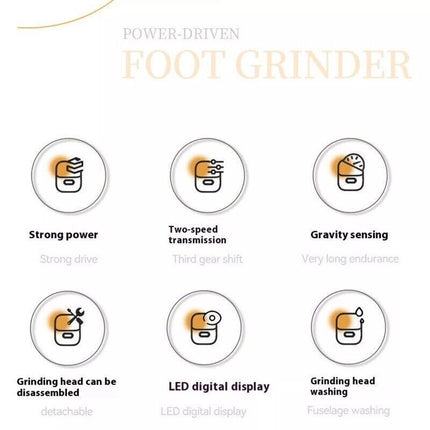 Professional Electric Foot Grinder File Callus Dead Skin Remover Pedicure Tool Free Tips