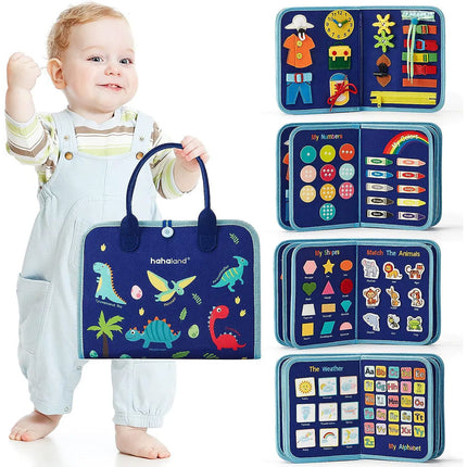 Blue Montessori Busy Board Intelligence Learning Toy Sensory Board Toy