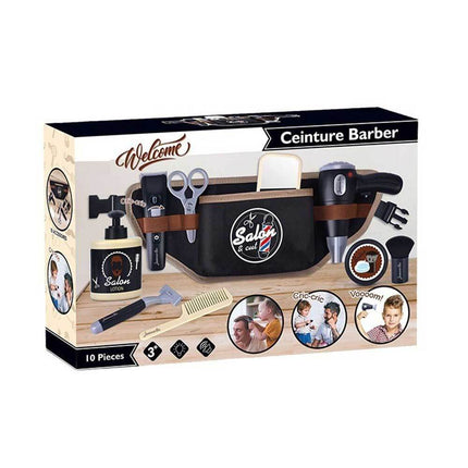 Hairdressing Stylist Playset Hair Salon Role Play Barber Toy Kit for Boy Kids 3+