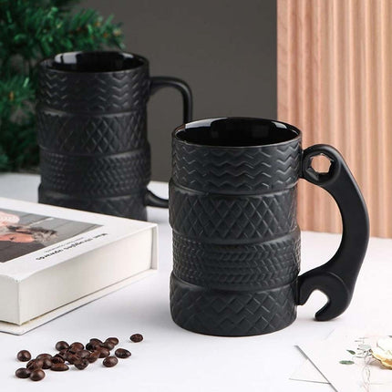 500ml Tire Shaped Coffee Mug Car Lovers Novelty Drink Cup