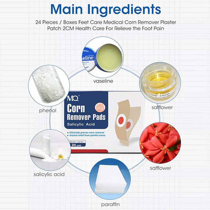 Corn Pads for Toes 24pcs Gentle Callus Removal Toes and Feet Adhesive