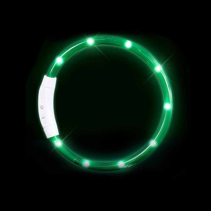 Light Up LED Dog Collar USB Rechargeable Flashing Safety Collar, Adjustable Size