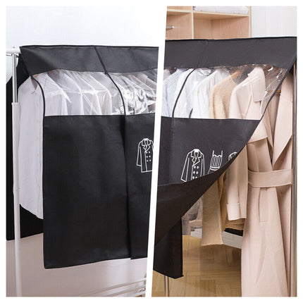 Clear Clothes Rail Cover Hanging Garment Coat Hanger Rack Storage Protector