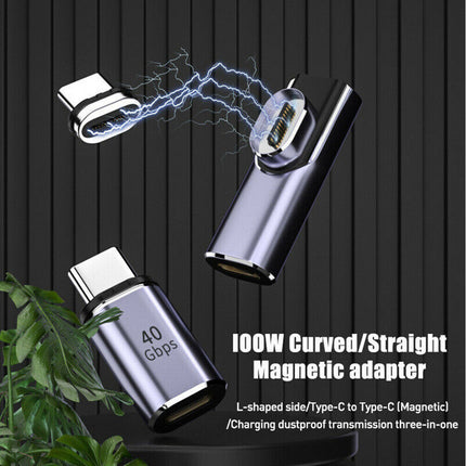 Max 100W USB C Magnetic Mini Charging Adapter Data Transfer Converter PD Charger