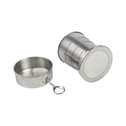 Folding 304 Stainless Steel Telescopic Drinking Cup for Camping Hiking