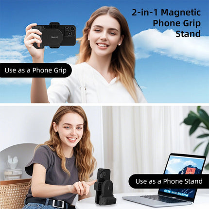 Clip Style Bluetooth Phone Camera Handle Grip, Portable Selfie Stabilizer with Remote Shutter