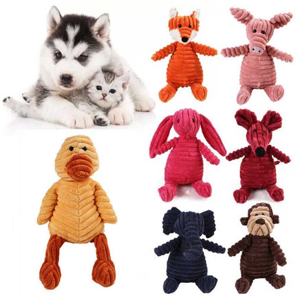 Cute Pet Dog Chew Toy Squeaker Squeaky Soft Plush Play Sound Puppy Teeth Toys