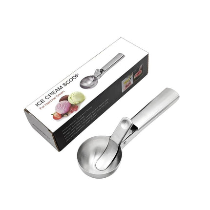 Multifunctional Stainless Steel Ice Cream Scoop & Ball Maker, Dual-Purpose Spoon