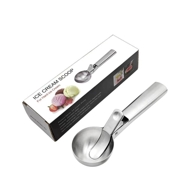 Multifunctional Stainless Steel Ice Cream Scoop & Ball Maker, Dual-Purpose Spoon