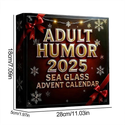 24 Days of Rude & Hilarious Holiday Adult Humor Acrylic Sea Glass Advent Calendar