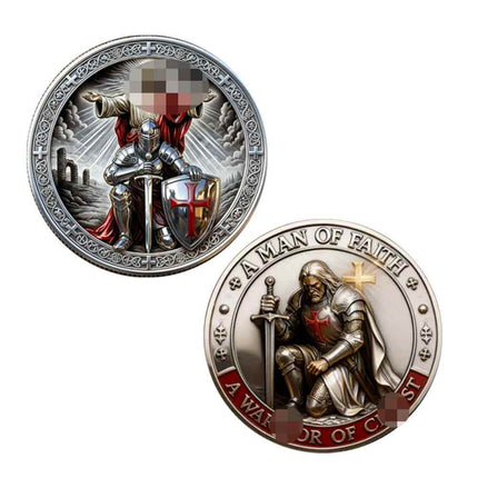 2Pcs Religious Faith Commemorative Coin Christian Collectible Medal