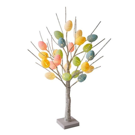 Easter LED Twig Tree Pre-Lit Birch Light Up Party Decoration with 24 Eggs