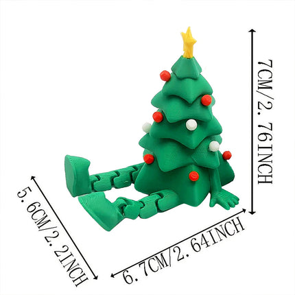 Printed Christmas Tree Desktop Decoration – Movable Joints Design, Exquisite Tabletop Christmas Ornament