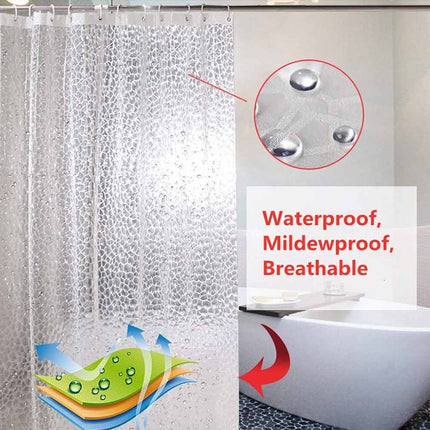 EVA Shower Curtain Waterproof Mildew Resistant 180×200CM Bathroom Bath Decor