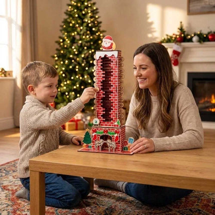 24 Day Xmas Countdown Santa Chimney Advent Calendar, Christmas Puzzle Toy Gift