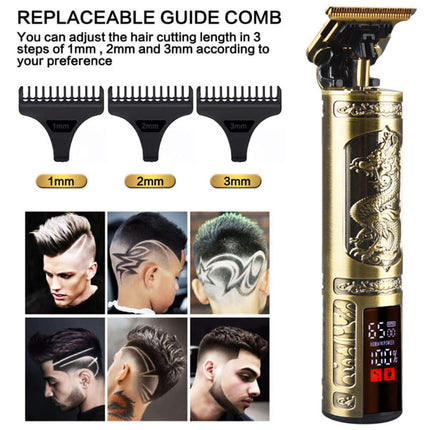 LCD Cordless Electric Beard Shaver Cutting Professional Hair Clipper Men Trimmer