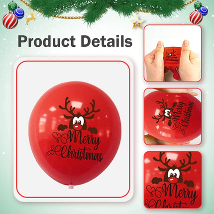 24X Merry Christmas Latex Balloons Red Green White Santa Theme for Festive Party Decorations