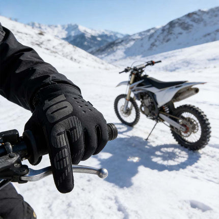 Cold Winter Warm Motocross Enduro Bike Gloves 100% New Black - Perfect Gift