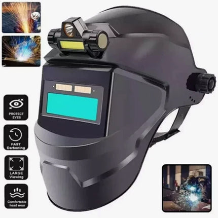 Auto Darkening Welding Mask Helmet – Solar-Powered for ARC, TIG, MIG & Grinding