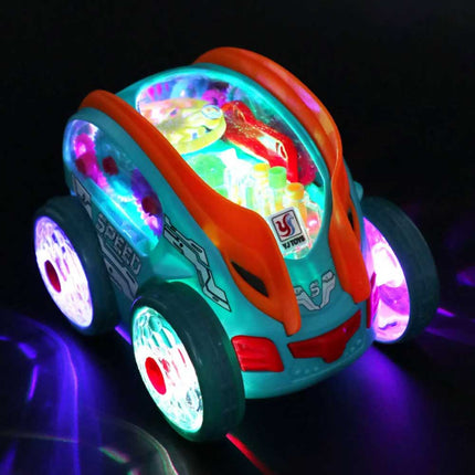 Speedlite Dynamic Gear Powered Car with Led Lights Light Up Toy Kids Xmas Gift