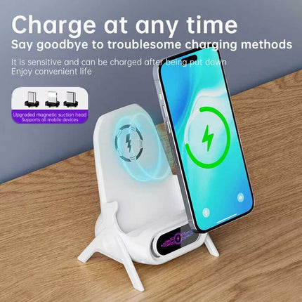 15W Fast Wireless Charger Stand Dock For  iPhone Samsung Android Phone