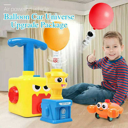 Inertia Balloon Powered Car Balloon Launcher Toy Kid Creative Science Experiment