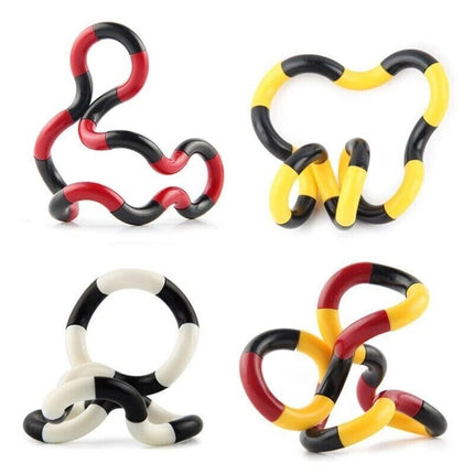 3 Pack Flexible Twist Fiddle String Toy, Sensory Stress Relief Fidget Aid for Anxiety & ADHD, Random Color
