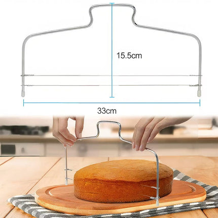 Adjustable 304 Stainless Steel Slicer for Bread, Toast & Cakes