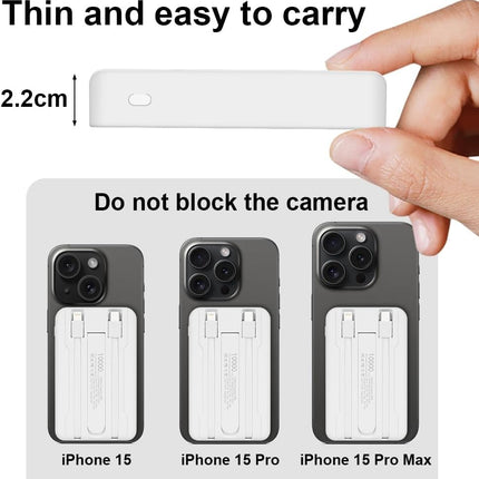 3C Certified Magnetic Power Bank 22.5W Built-In Cable & Stand for iPhone Samsang