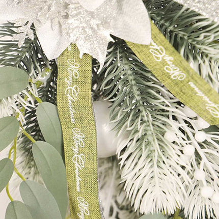 Christmas Door Wreath Xmas Home Room Wall Hanging Garland Flower Party Decor