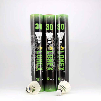 12PCS Goose Feather Shuttlecocks Badminton Outdoor Sport White Shuttlecock