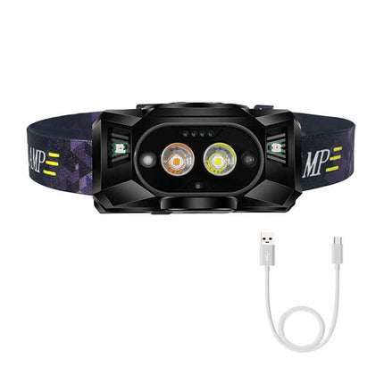 Smart Sensor LED Head Torch Headlamp Headlight Rechargeable Lamp Light Fishing