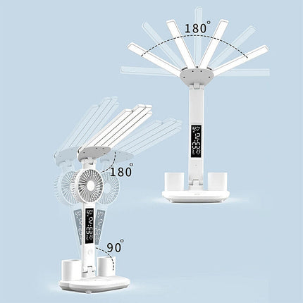 4 IN 1 LED Desk Lamp with Fan Dimmable Reading Lamp Reading Table Night Light