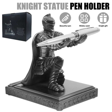 Office Warrior Resin Soldier Pen Holder: Medieval Knight Pencil Organizer & Desk Decor