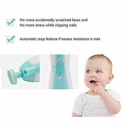 6IN1 Electric Baby Nail Trimmer Infant Newborn Safe Grinder Clipper Tools Set