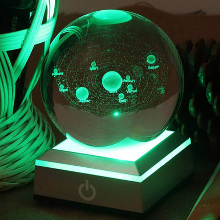 Square/Round 3D LED Light Base Display Stand Holder For Crystal Art Glass Base