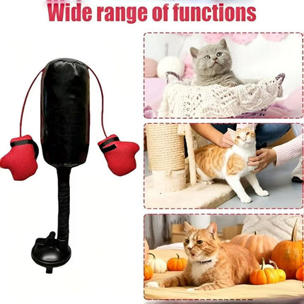 Interactive Spring Cat Punching Toy for Solo Play & Daily Exercise