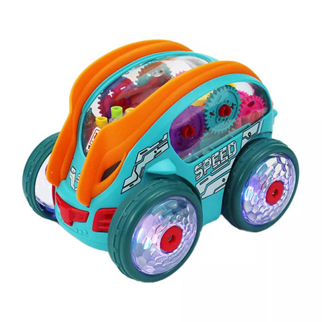 Speedlite Dynamic Gear Powered Car with Led Lights Light Up Toy Kids Xmas Gift