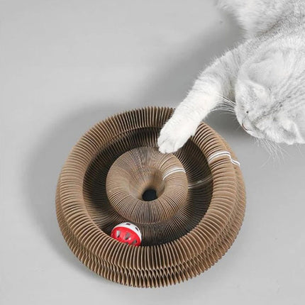 Transformable Kitty Kurlz Cat Toy, Wear-Resistant Ball & Scratch Pad