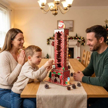 24 Day Xmas Countdown Santa Chimney Advent Calendar, Christmas Puzzle Toy Gift
