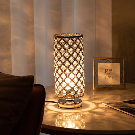 Crystal Bedroom Nightstand Light Bedside Table Lamp Home Decor Desktop Lamp