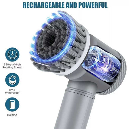 Electric Spin Scrubber Powerful Turbo Scrub Cleaning Brush Cordless Rechargeable