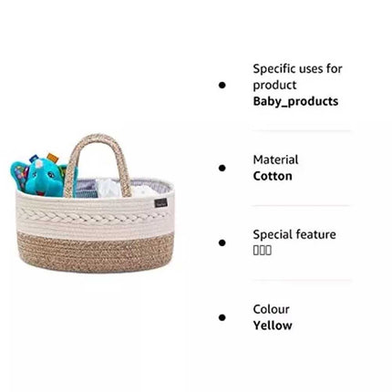 Nappy Caddy,Baby Diaper Caddy Organiser, Portable Nursery Storage Basket