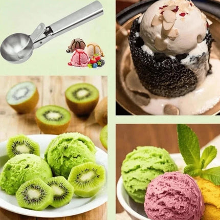 Multifunctional Stainless Steel Ice Cream Scoop & Ball Maker, Dual-Purpose Spoon