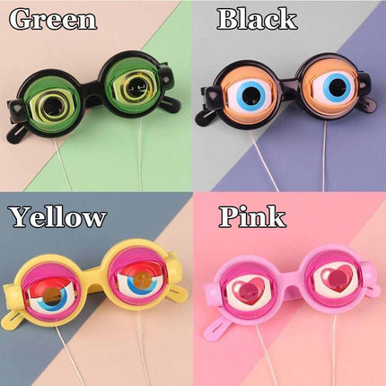 Toy Pranks Adult Kids Funny Glasses Crazy Eyes Props Party Eyewear Crazy Blink