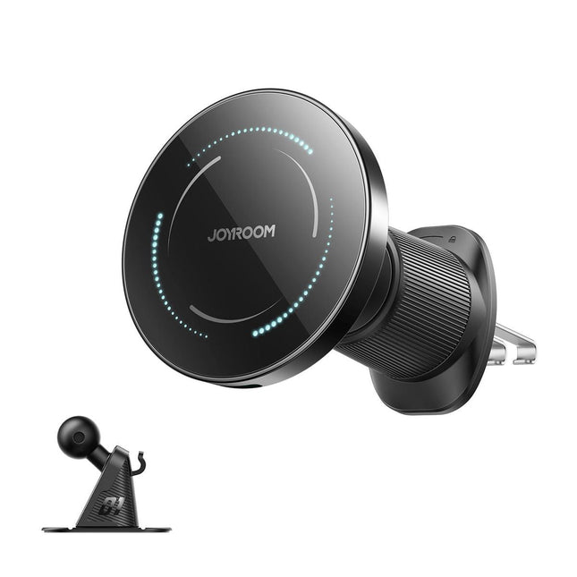 15W Magnetic Wireless Car Charger Mount 2 in 1, Universal Air Vent Dashboard Phone Holder for Magnetic Safe Charging