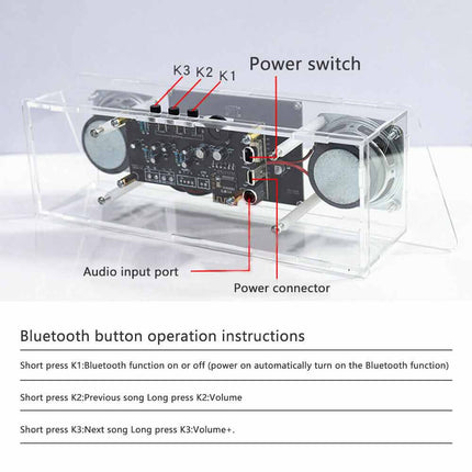 DIY Bluetooth Speaker Kit LED Music Spectrum Electronic Soldering Electronic Kit