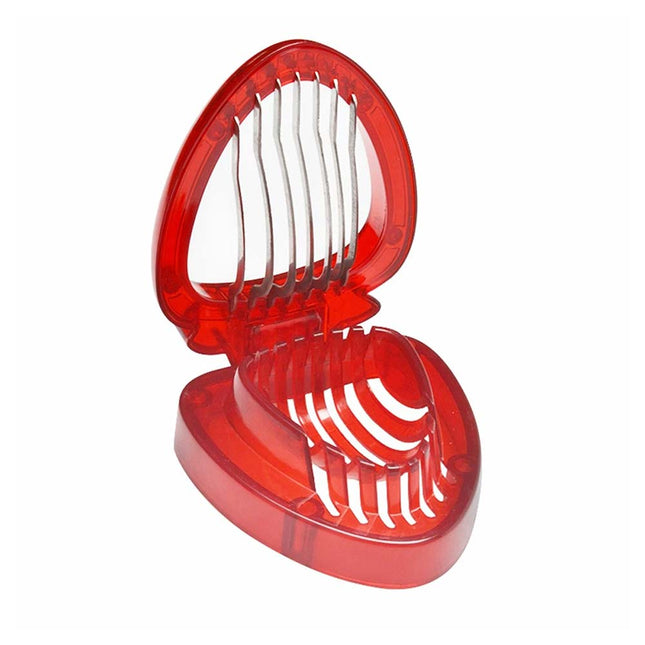 Stainless Steel Strawberry Slicer Tool, Fruit Cutter with Sharp Blade for Easy Strawberry Slicing